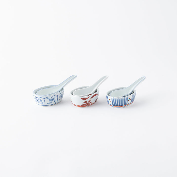 Musubi Kiln Traditional Patterned Ramen Spoon with Spoon Rest