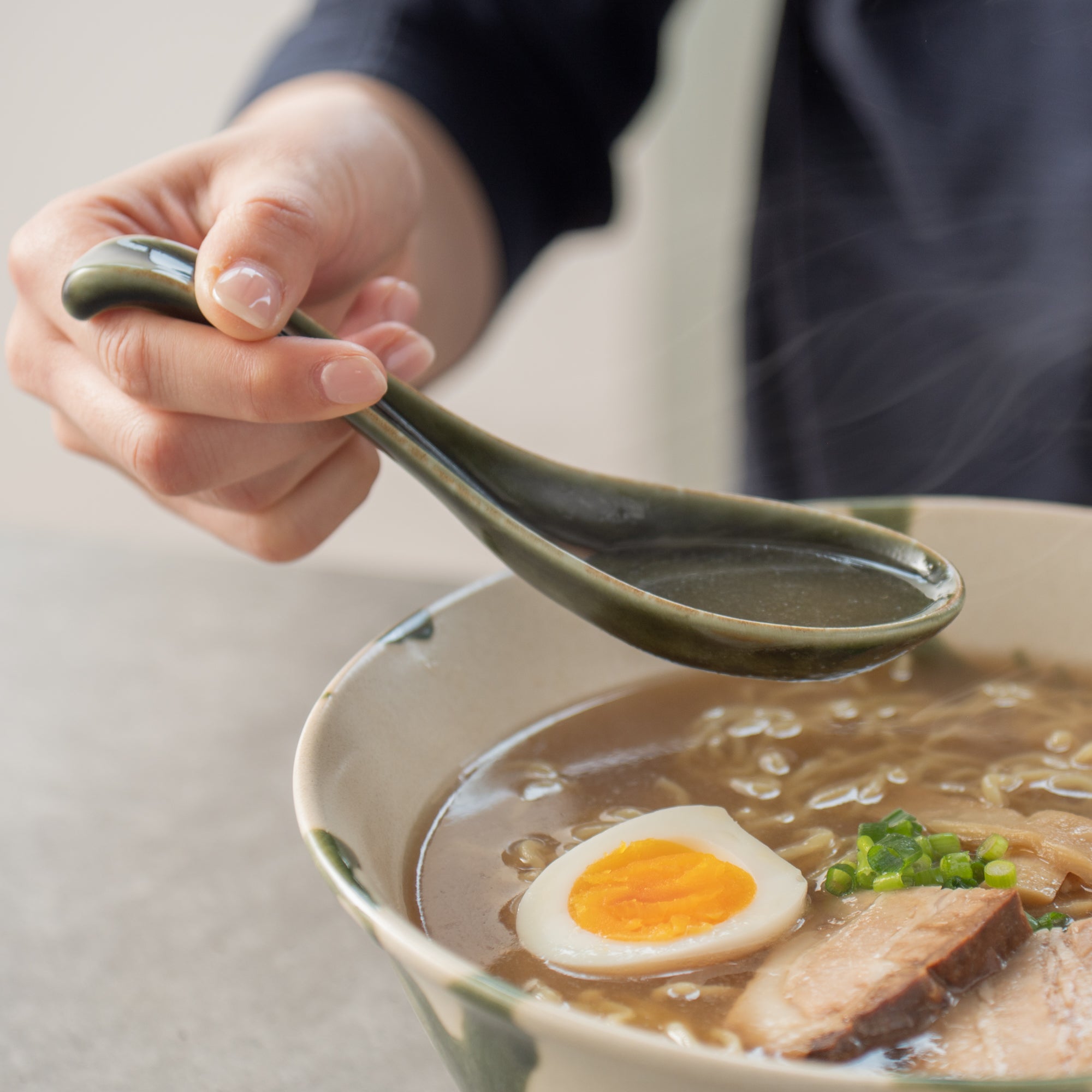 Musubi Kiln Flowing Curve Ramen Spoon