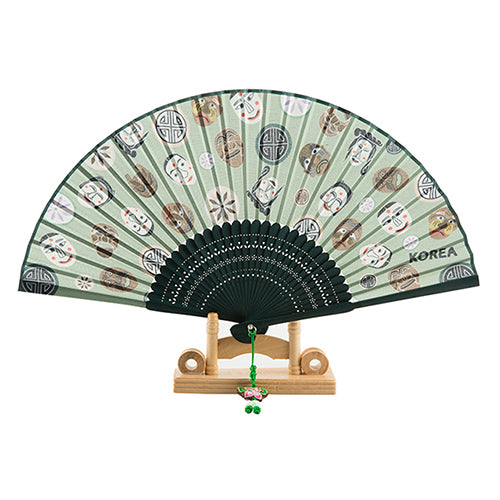 Korean Silk Folding Fan (V) - view 4