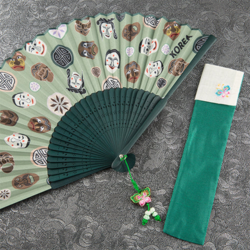 Korean Silk Folding Fan (V)