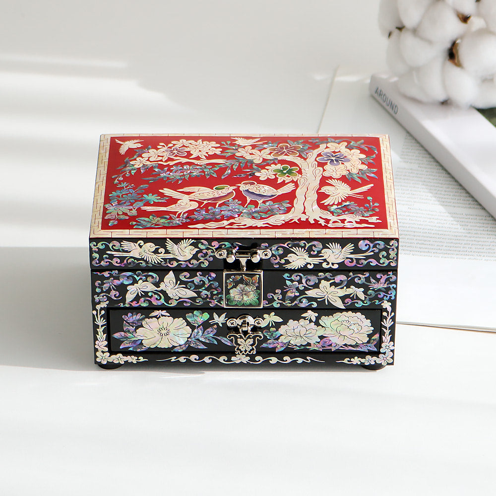 Najeon Mother-of-Pearl Jewelry Box - Plum Blossom 16cm - view 4