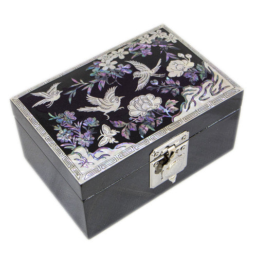 Najeon Mother-of-Pearl Jewelry Box - Crane & Pine, 1 - Tier (by Oh Myung - ho) - view 5