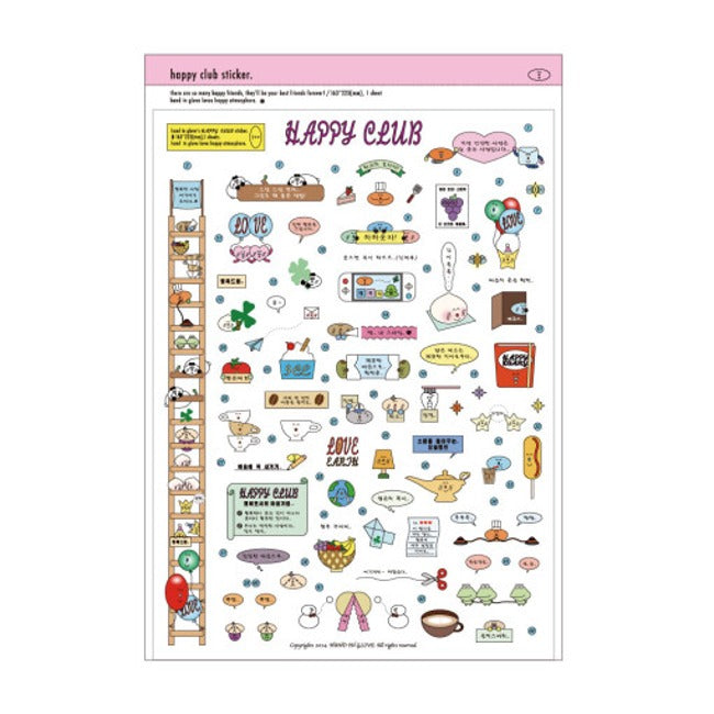 Inside Object Stationery — happy club sticker