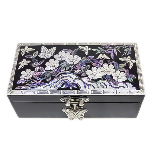 Najeon Mother-of-Pearl Jewelry Box - Crane & Pine, 1 - Tier (by Oh Myung - ho) (II) - view 5