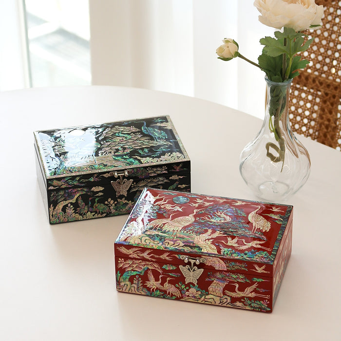 Najeon Mother-of-Pearl Jewelry Box — Crane 18cm
