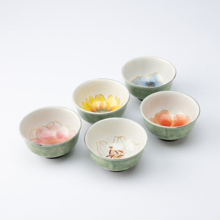 Musubi Kiln Colorful Floral Japanese Teacup