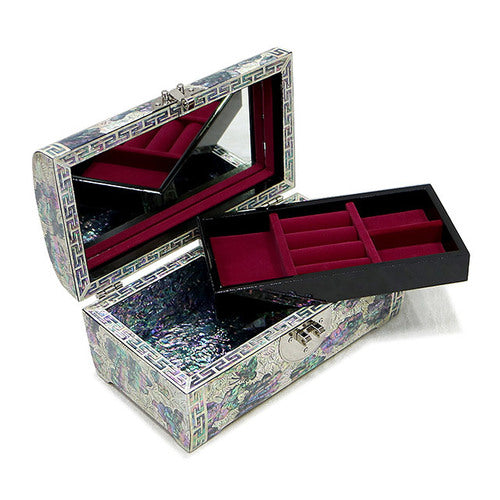 Najeon Mother-of-Pearl Jewelry Box - Peony, 2 - Tier, Small (by Oh Myung - ho) - view 5