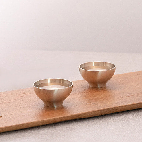Bangjja Brass Soju Cup - Half-Moon (Set of 2) - view 2