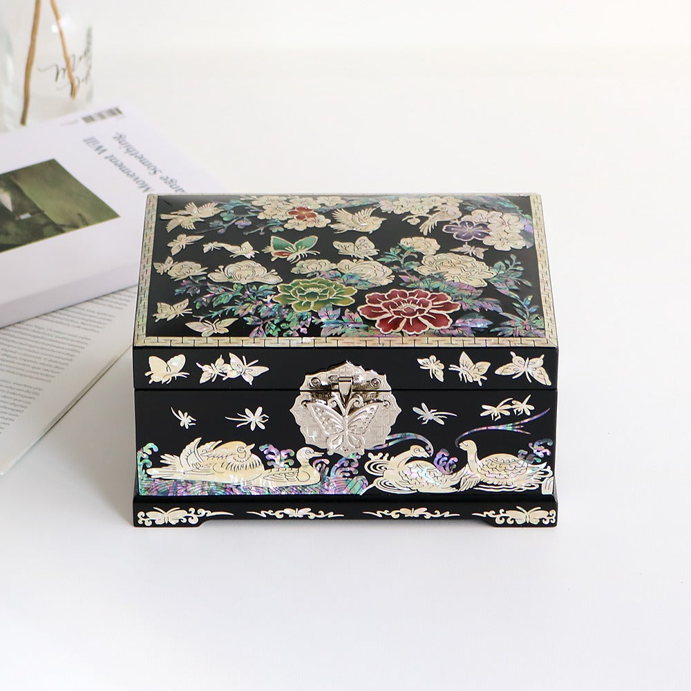 Najeon Mother-of-Pearl Jewelry Box — Peony 18cm