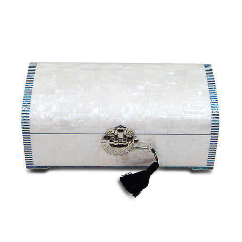 Najeon Mother-of-Pearl Jewelry Box - White, 2 - Tier (III) - view 5