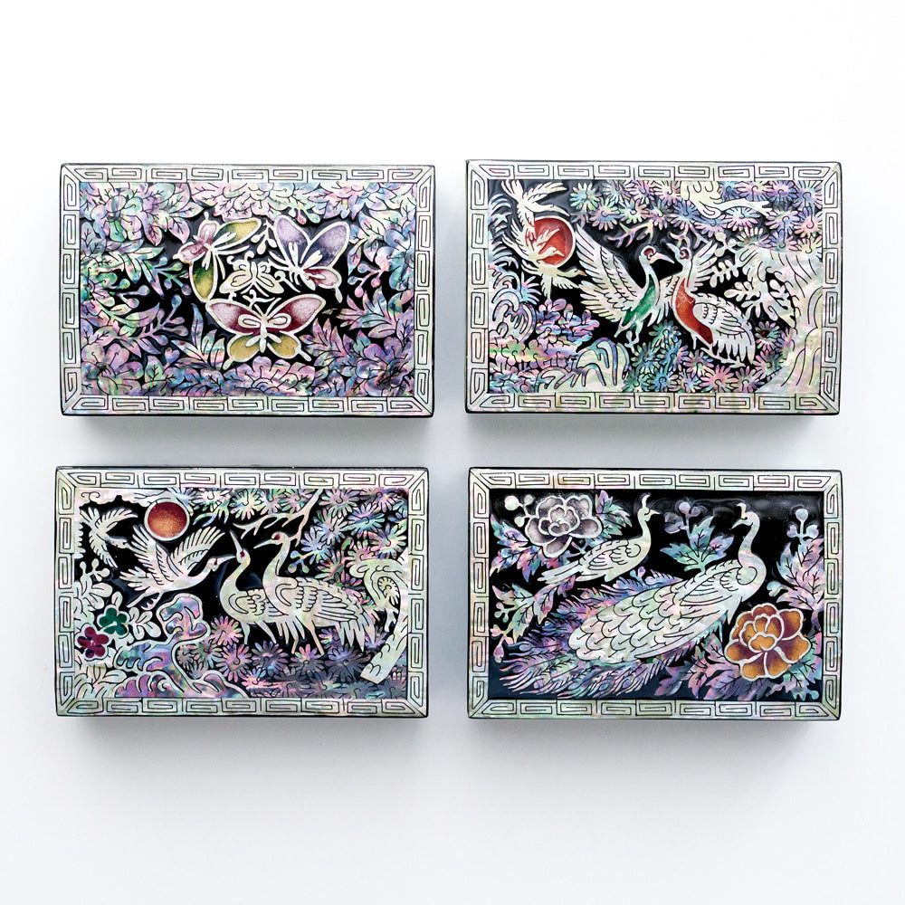 Najeon Mother-of-Pearl Keepsake Box - Crane & Pine (II) - view 4