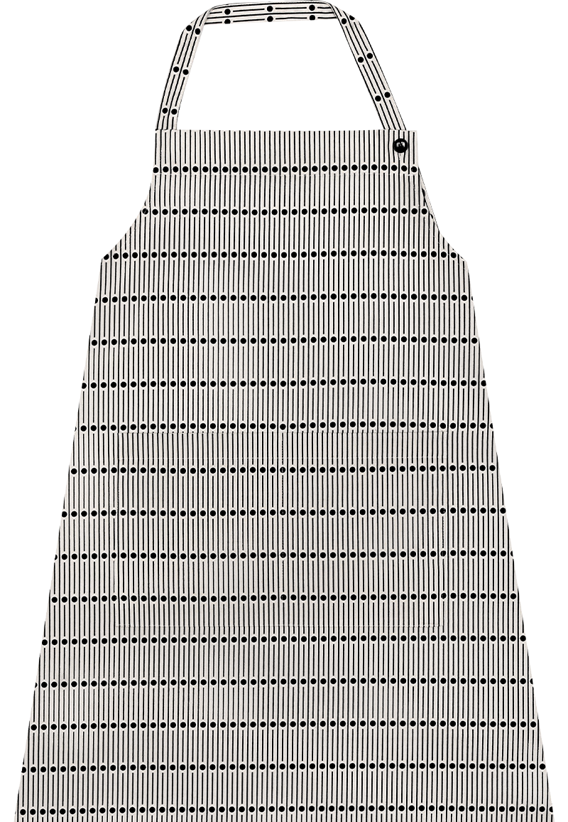 Kitty Bunny Pony Miller Black Wide Apron