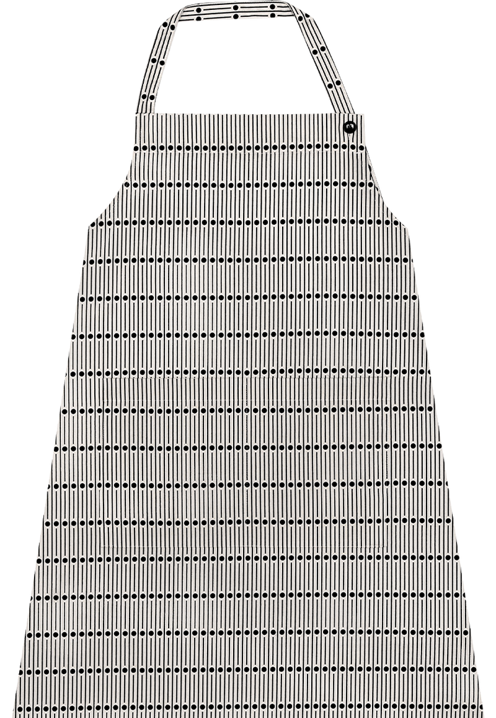 Kitty Bunny Pony Miller Black Wide Apron
