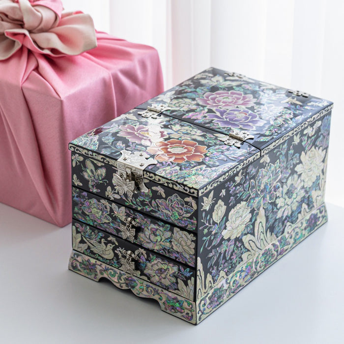 Najeon Mother-of-Pearl Jewelry Box - Peony (IX)