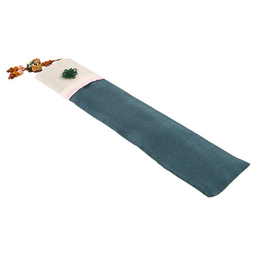 Korean Silk Folding Fan - Plum Blossom, Beige - view 5