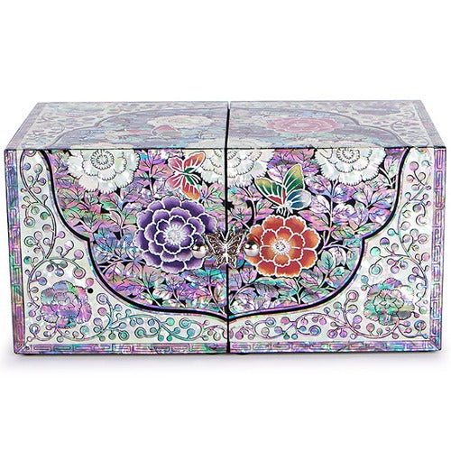 Najeon Mother-of-Pearl Jewelry Box - Peony, Large