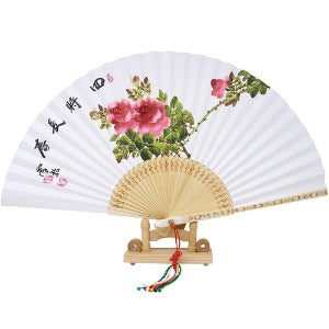 Korean Folding Fan - Peony (II) - view 5