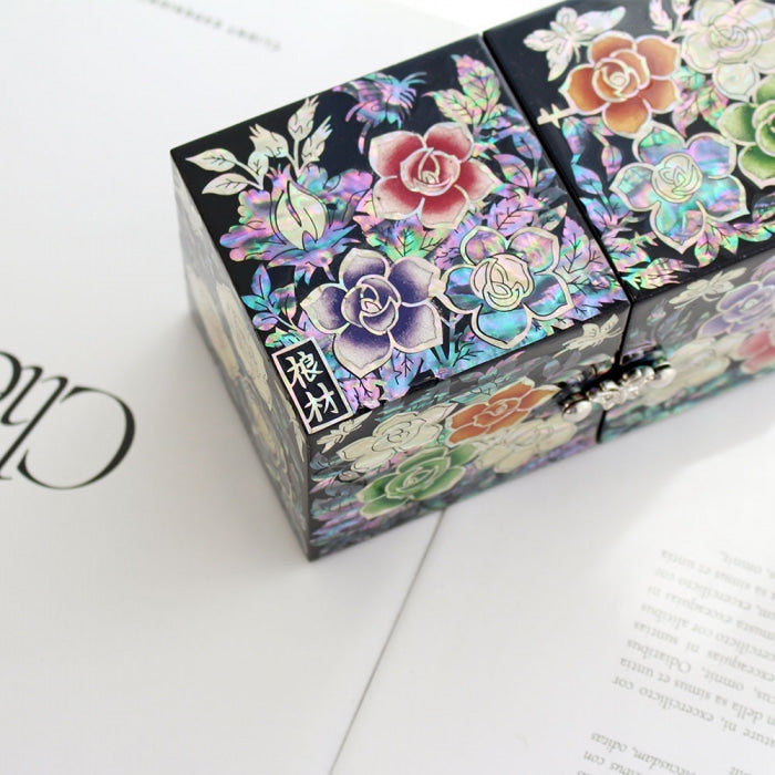 Najeon Mother-of-Pearl Jewelry Box - Rose, Small (by Kim Young - man)