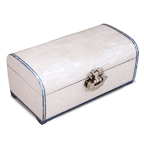 Najeon Mother-of-Pearl Jewelry Box - White, 2 - Tier (III)