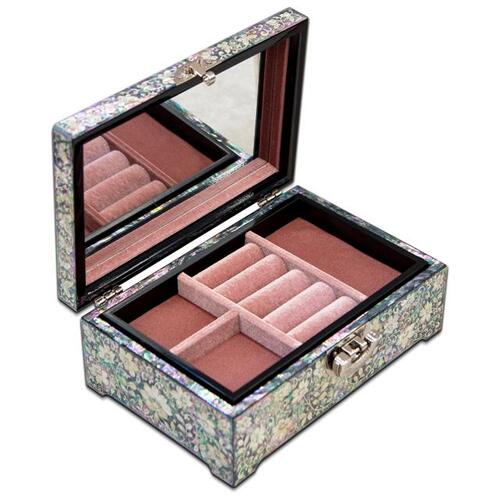 Najeon Mother-of-Pearl Jewelry Box - Crane & Pine, 2 - Tier (IV) - view 8
