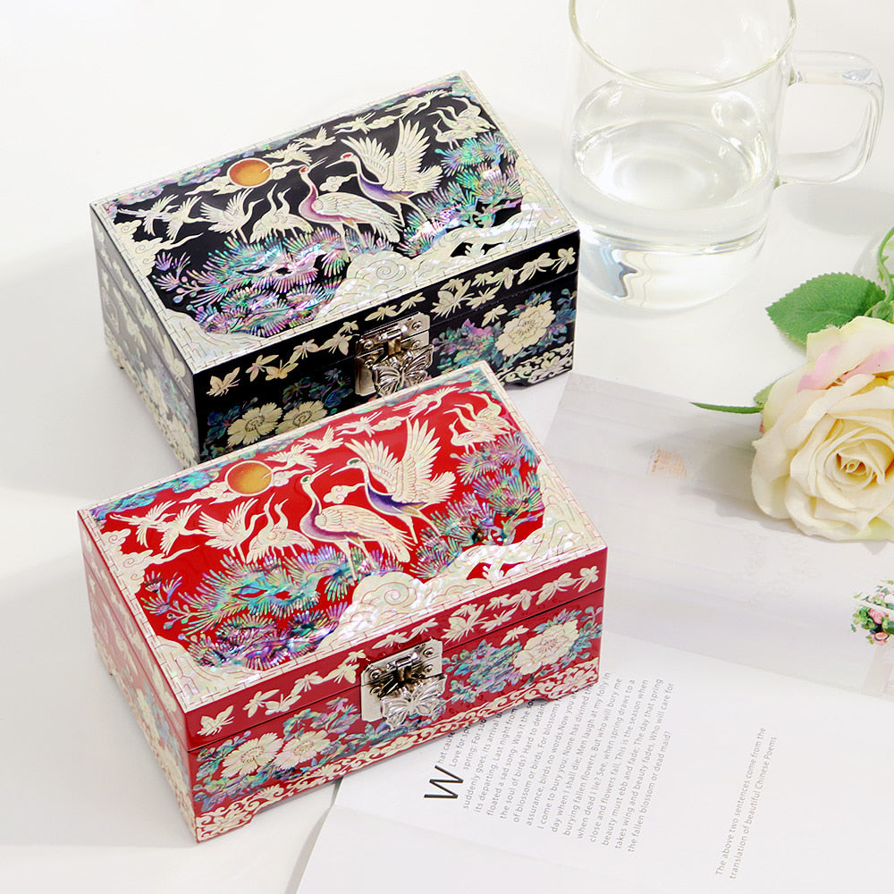 Najeon Mother-of-Pearl Jewelry Box — Crane & Pine 15cm