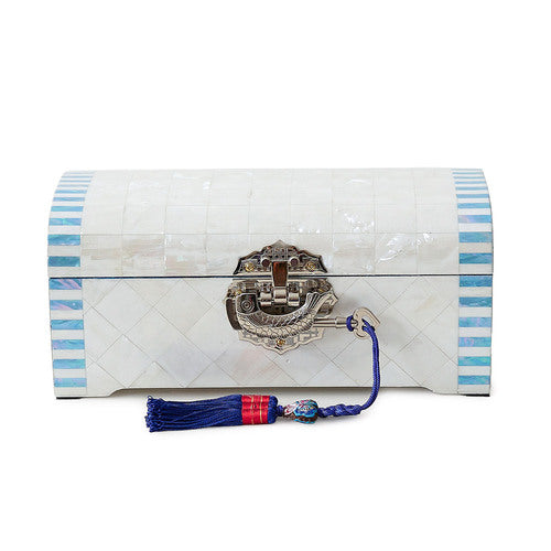 Najeon Mother-of-Pearl Jewelry Box - White, 2 - Tier (II) - view 6