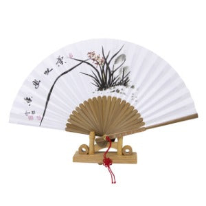 Korean Folding Fan - Plum Blossom - view 2