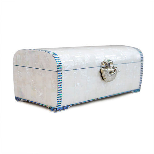 Najeon Mother-of-Pearl Jewelry Box - White, 2 - Tier (III) - view 8