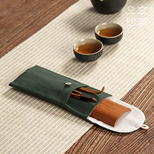 KOHGANE Korean Tea Ceremony Tea Scoop Tea Holder Portable - Tea Ritual Object - view 3