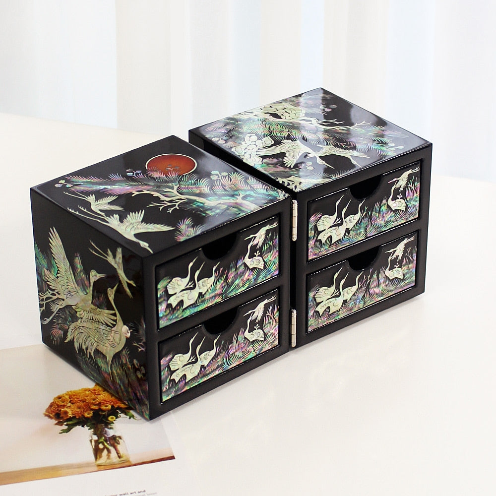 Najeon Mother-of-Pearl Twin - Lid Box - Crane & Pine (XL) - view 4