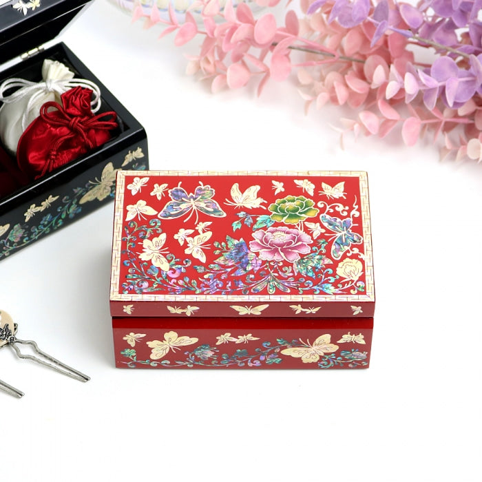 Najeon Mother-of-Pearl Jewelry Box — Peony 15cm