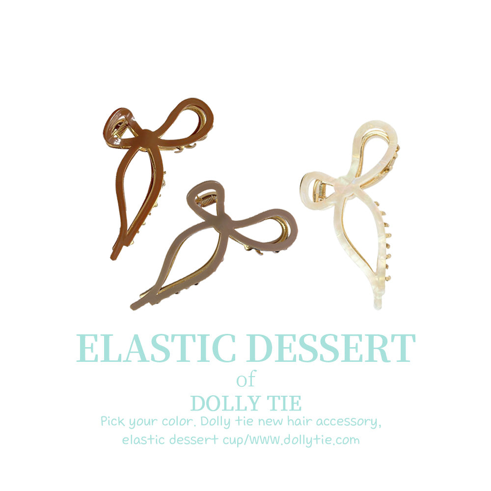 Dolly Tie Korean Hair Accessory - Red Moon Hair Claw - view 5