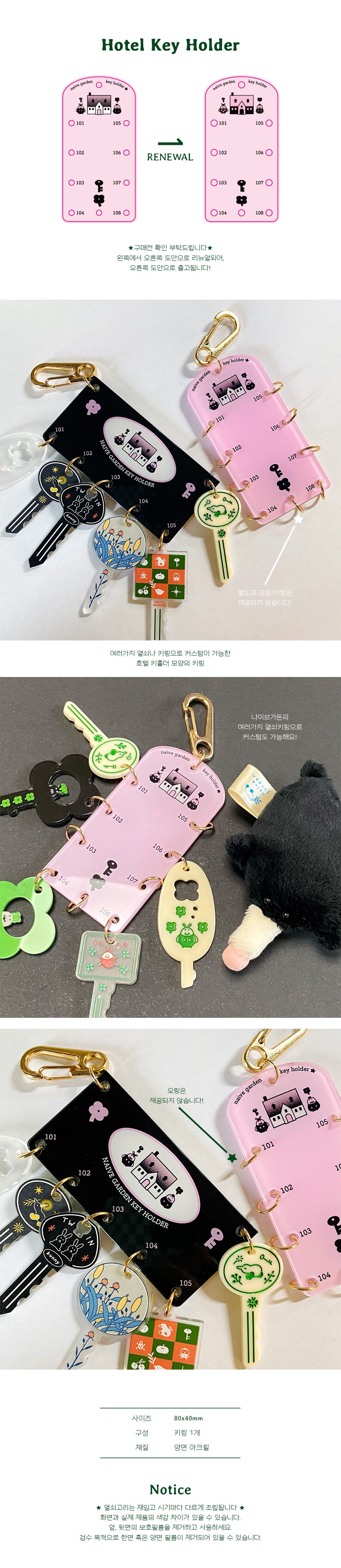 Inside Object Korean Character Keyring - Handmade Seoul Design No.1