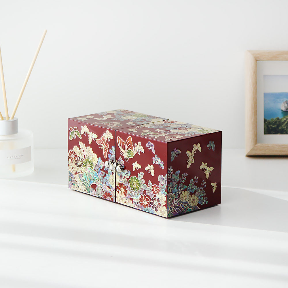 Najeon Mother-of-Pearl Mother-of-Pearl Frame - Crane & Pine, Large - view 2