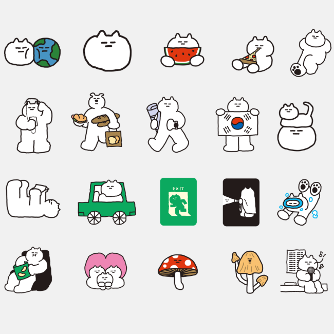 Inside Object Sticker — 쏘쏘런드리 조각스티커 20종 (3개 1set)
