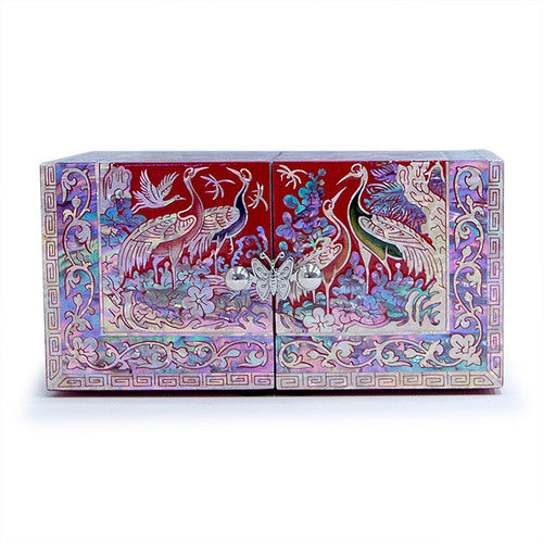 Korean Jewelry Box - Crane & Pine, Black (by Oh Myung - ho) - view 7