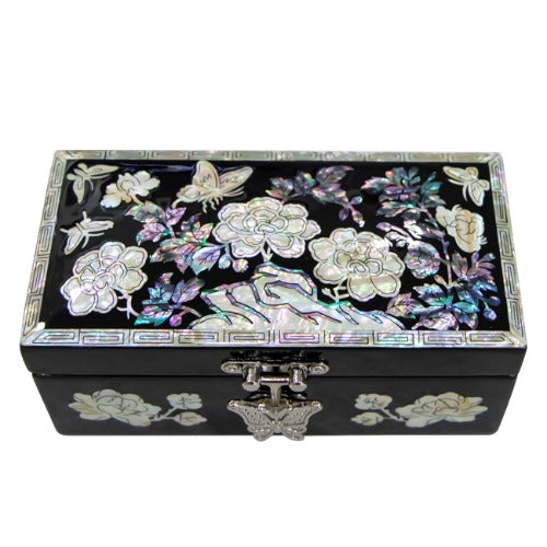 Najeon Mother-of-Pearl Jewelry Box - Crane & Pine, 1 - Tier (by Oh Myung - ho) (II) - view 2