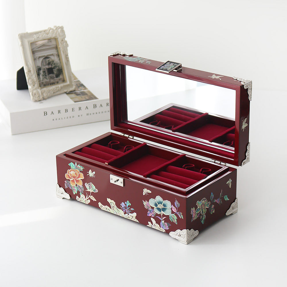 Najeon Mother-of-Pearl Jewelry Box - Peony (VI) - view 4