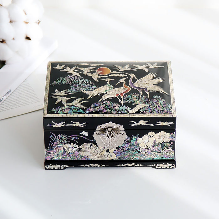Najeon Mother-of-Pearl Jewelry Box — Crane & Pine 18cm