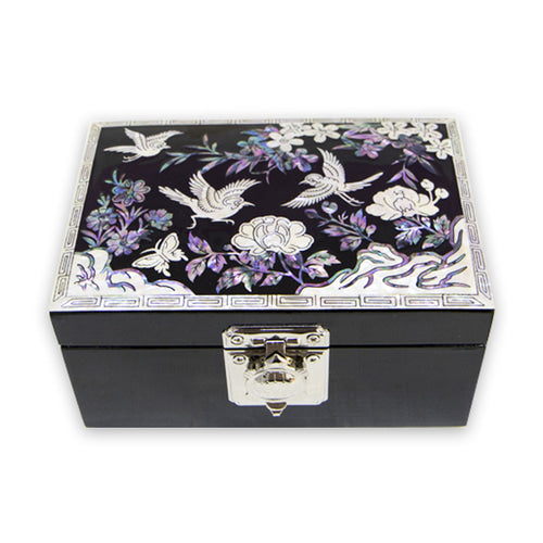 Najeon Mother-of-Pearl Jewelry Box - Crane & Pine, 1 - Tier (by Oh Myung - ho) - view 4
