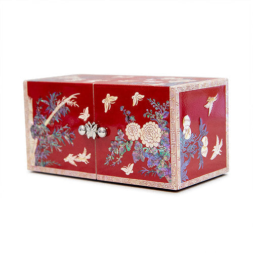 Najeon Mother-of-Pearl Jewelry Box - Red, Medium (by Oh Myung - ho) - view 6