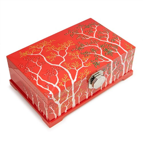 Najeon Mother-of-Pearl Jewelry Box - Red, 2 - Tier - view 2