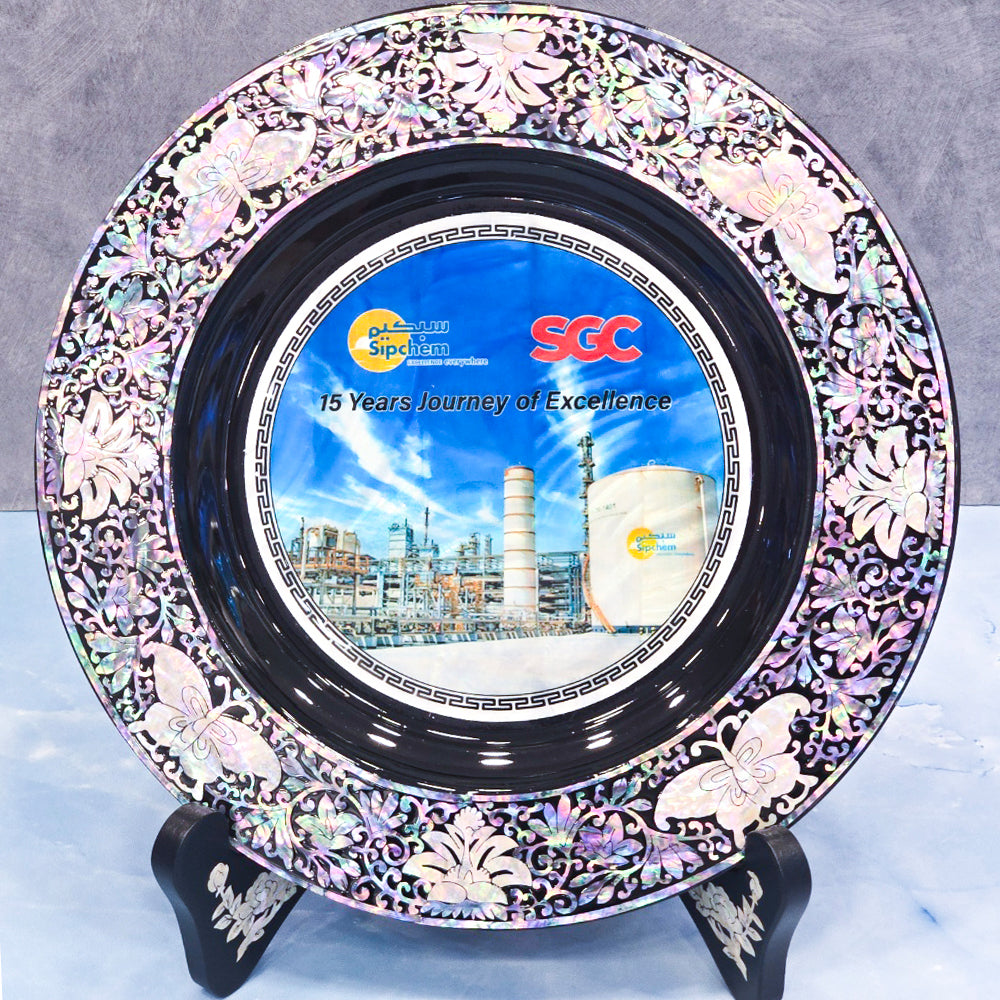 Korean Porcelain Plate - Dragon - view 3