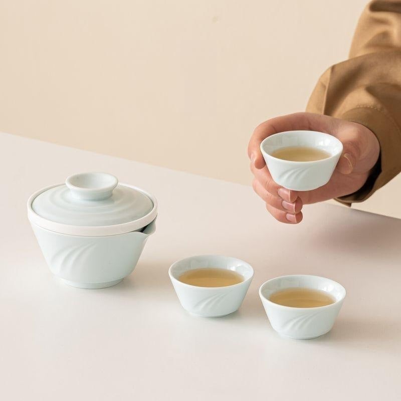 KOHGANE Korean Tea Ceremony Tea Set Ceramic Portable - Tea Ritual Object - view 2