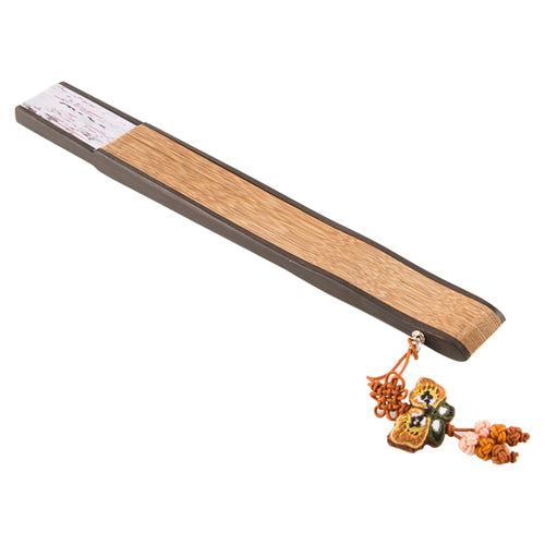 Korean Silk Folding Fan - Plum Blossom, Beige - view 4