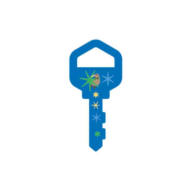 Inside Object Keyring — 키위새와 별 열쇠키링