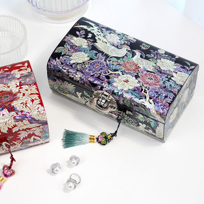 Najeon Mother-of-Pearl Jewelry Box — Peony 24cm