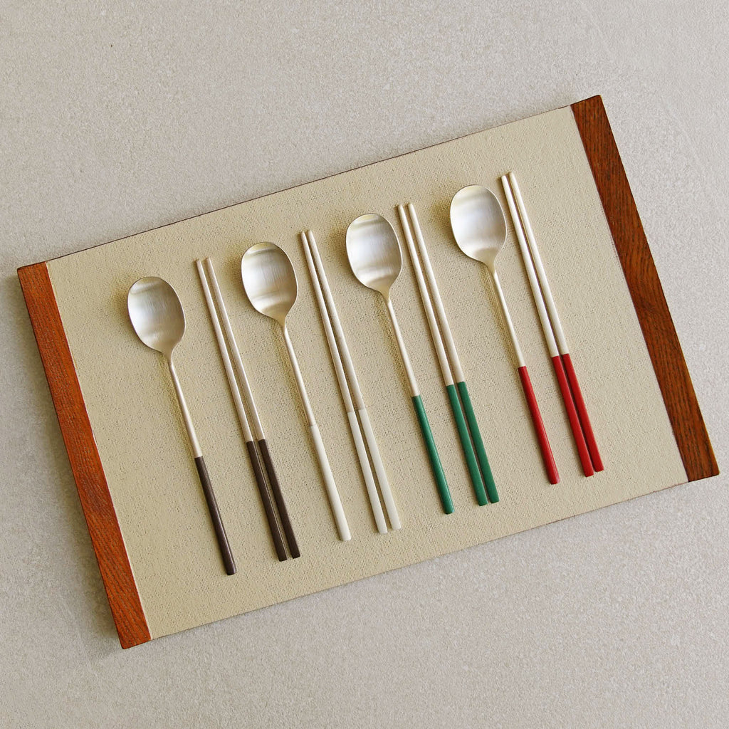 Bangjja Brass 30th Anniversary Spoon & Chopstick Set (4-Person)