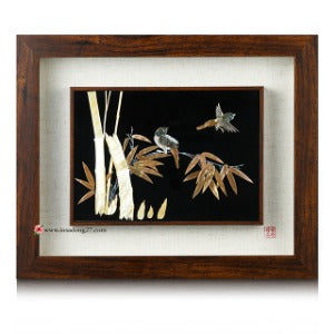 Najeon Mother-of-Pearl Mother-of-Pearl Frame - Crane & Pine, Small - view 4