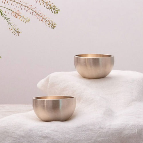 Bangjja Brass Soju Cup - Classic Brass (Set of 2)